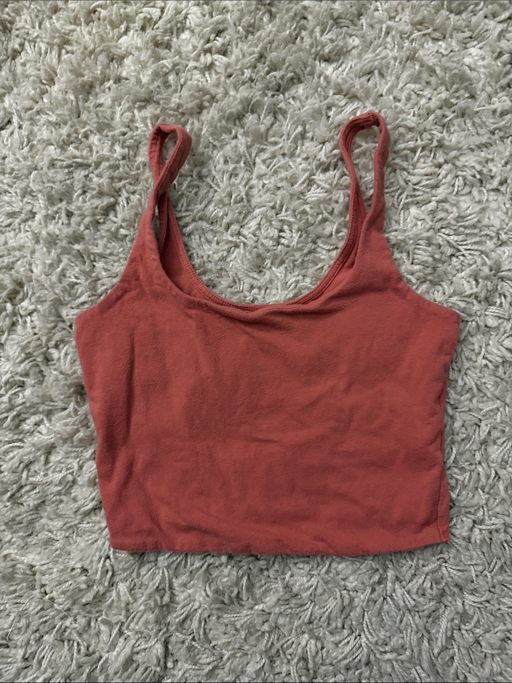 Aeropostale Women's Sleeveless Crop Tank Top - Rust